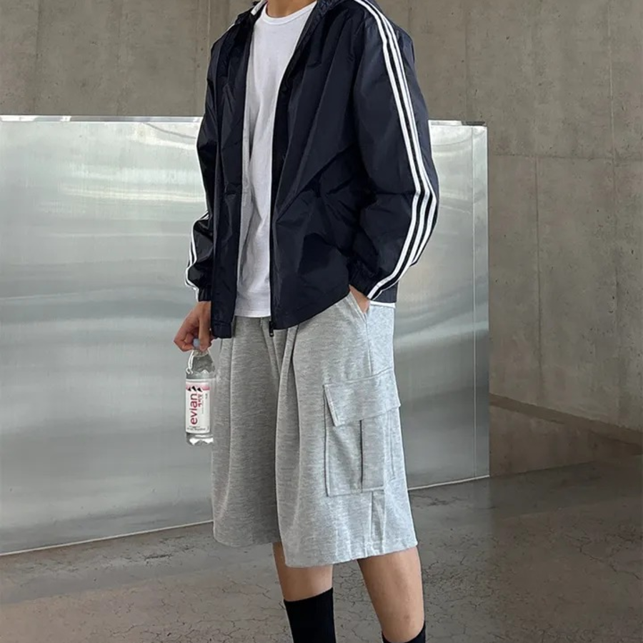 Track Line Oversized Hooded Windbreaker