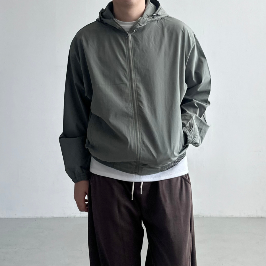 Basic Windbreaker Oversized Jacket