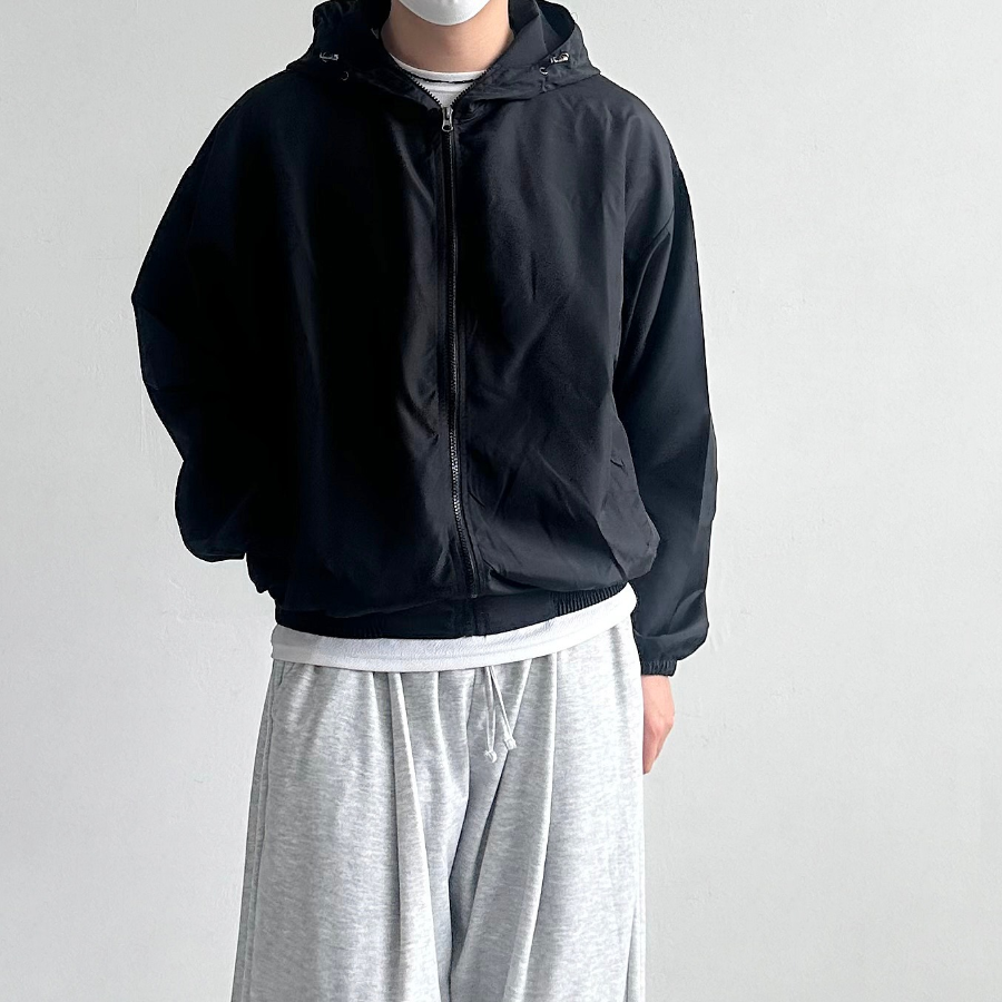 Basic Windbreaker Oversized Jacket