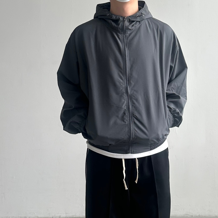 Basic Windbreaker Oversized Jacket