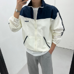 Свободный размер-Темно-синий-Ветровка