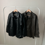 Monggrami Leather Oversized Jacket