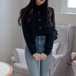 Tweed No-Collar Crop Jacket