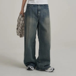 Span Back Cutpoint Denim Pants