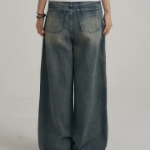 Span Back Cutpoint Denim Pants