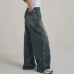 Span Back Cutpoint Denim Pants