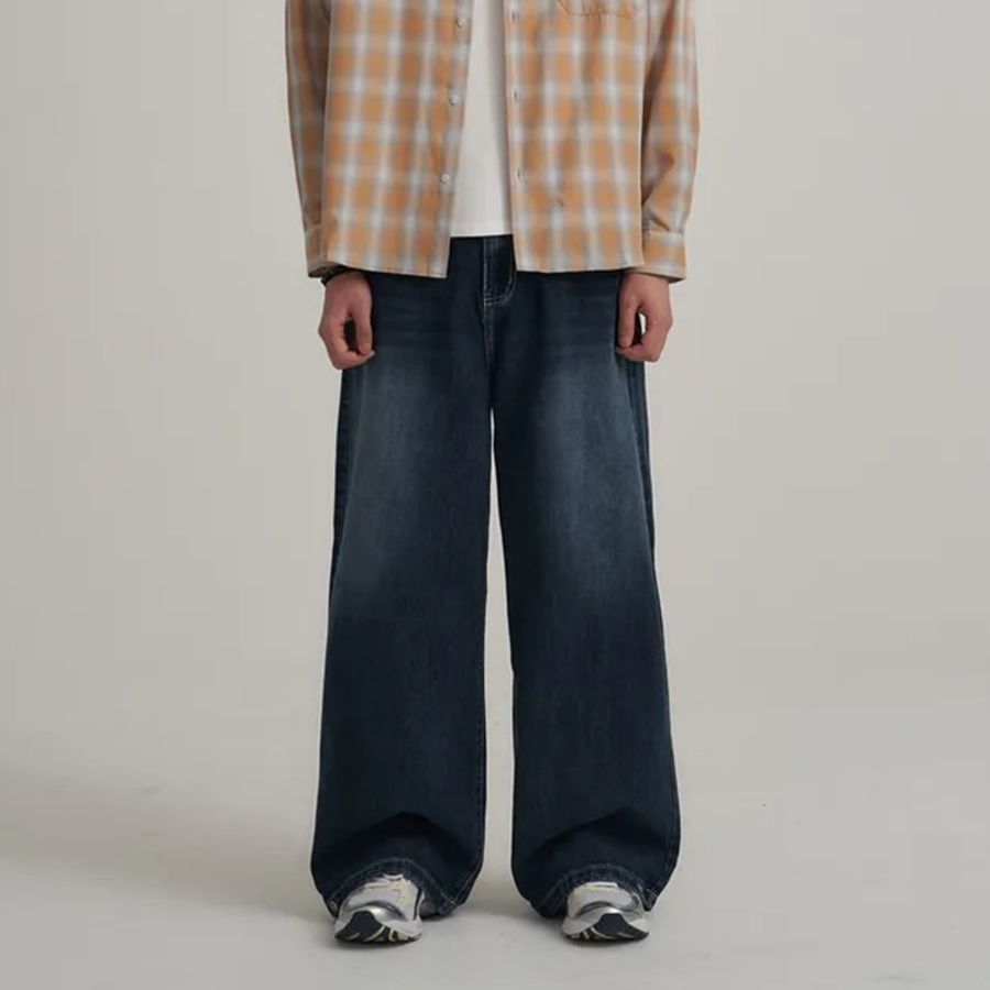 Span Back Cutpoint Denim Pants