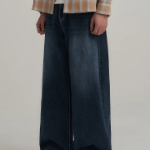 Span Back Cutpoint Denim Pants