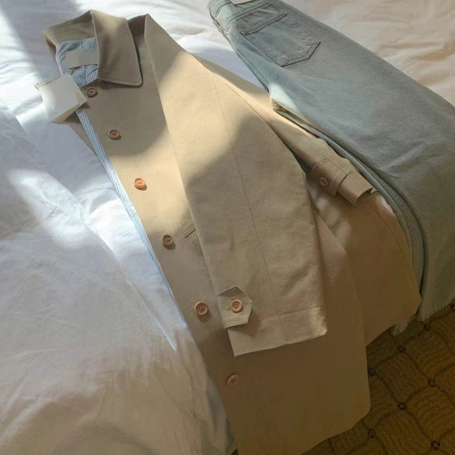 Olive Half Trench Jacket