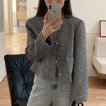 Herringbone Pocket Round Jacket