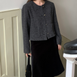 Herringbone Pocket Round Jacket