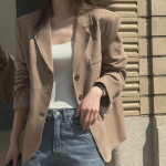 Cherry Blossom Single Linen Jacket