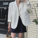 Cherry Blossom Single Linen Jacket