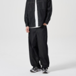 Curved Line Denim Pants Navy