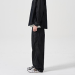 Curved Line Denim Pants Navy