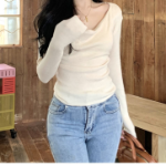 VIF –  Slimfit Drape V-Neck Knit