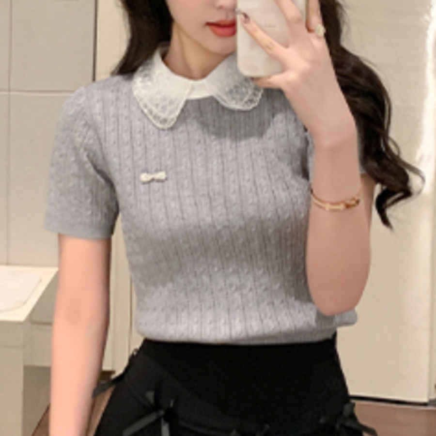 JAY – Collar Short Sleeve Knit