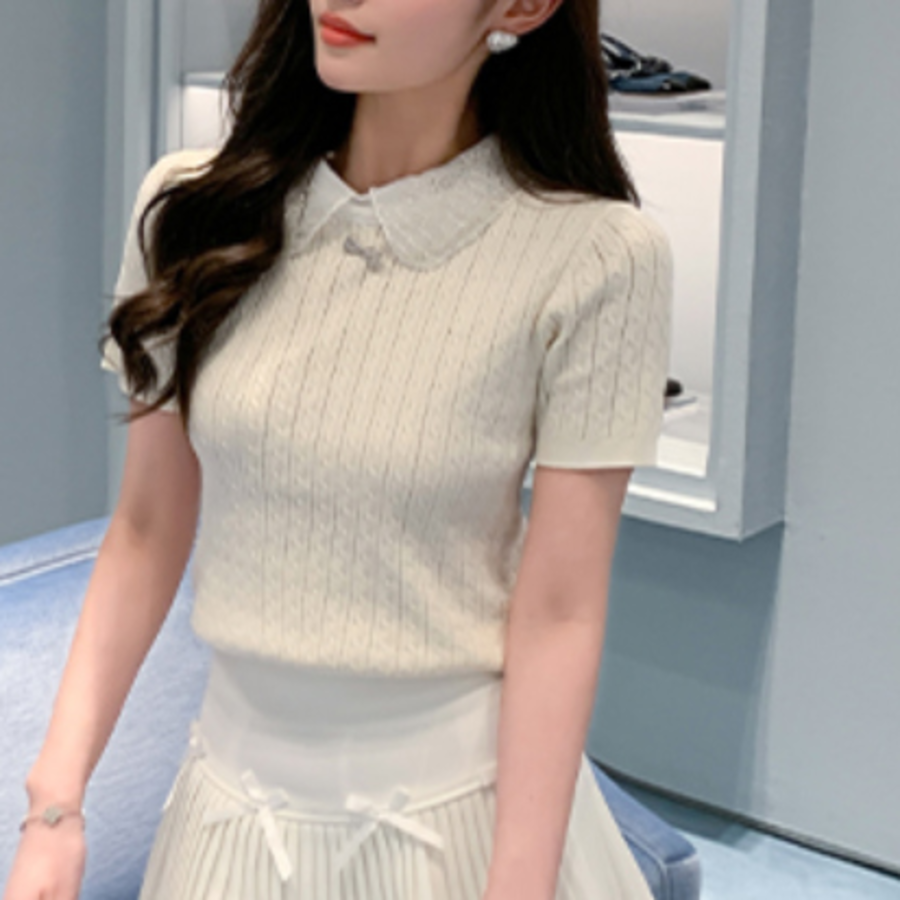 JAY – Collar Short Sleeve Knit