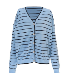DIHAN – Loose Fit Stripe Knit Cardigan