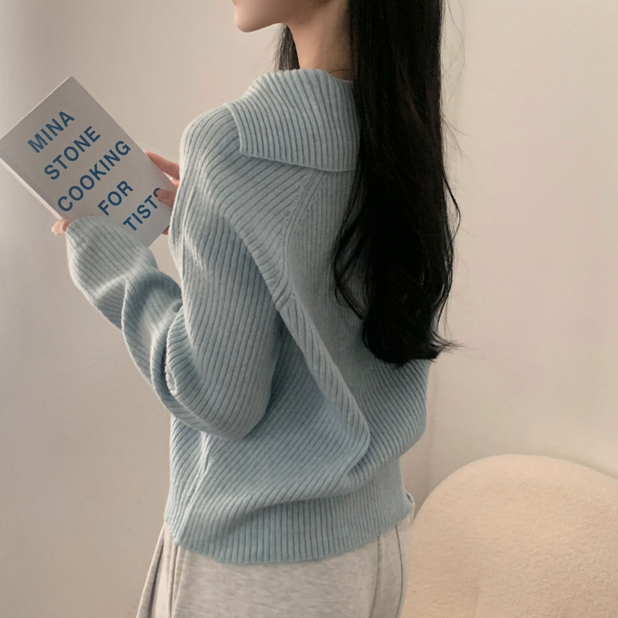 SAILOR – Open Collar Ribbed Knit