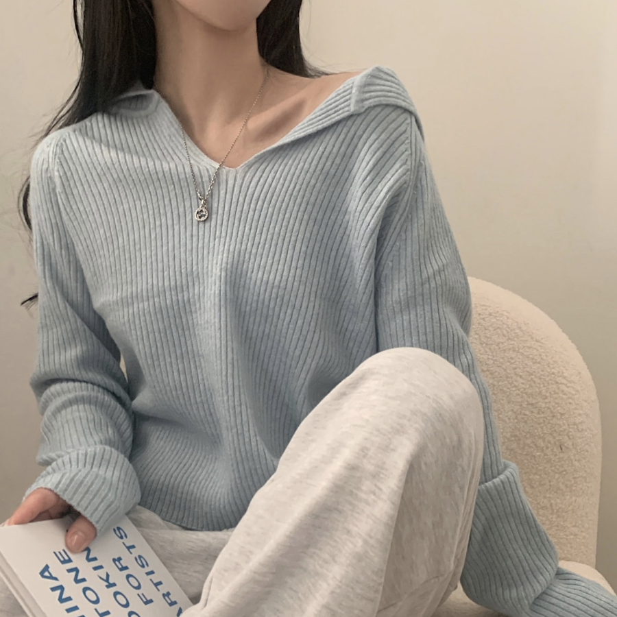 SAILOR – Open Collar Ribbed Knit