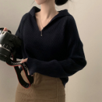 SAILOR – Open Collar Ribbed Knit