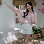 Mongeurami – джемпер Summer Loose-Fit Boatneck Mesh Knit Jumper