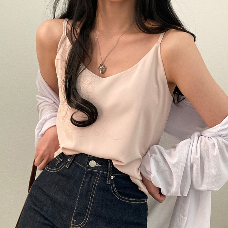 Mainne Strap Sleeve Blouse Tank Top