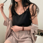 Mainne Strap Sleeve Blouse Tank Top