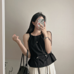 Luca String Halterneck Nylon Summer Blouse