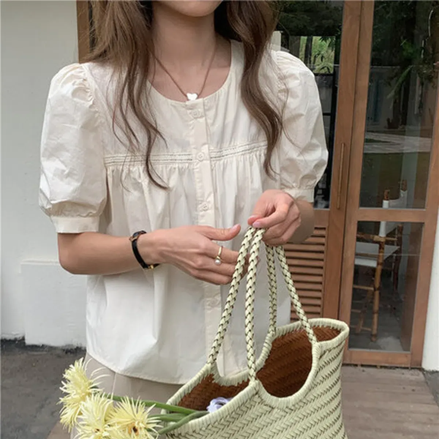 Alena – блузка Puff Button Blouse