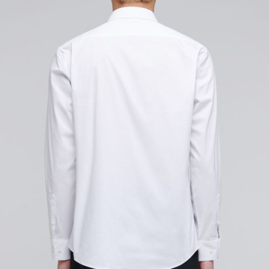 Wide Spread Collar Dress Shirt [White]