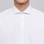 Wide Spread Collar Dress Shirt [White]