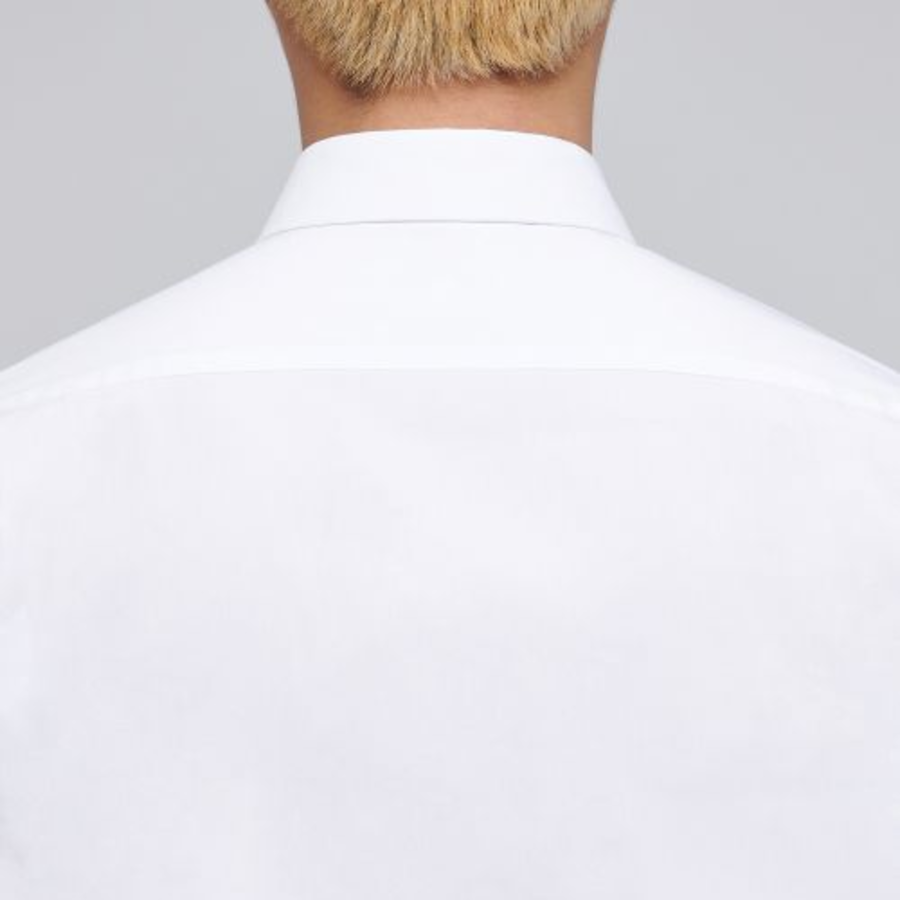 Wide Spread Collar Dress Shirt [White]