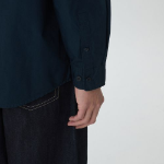 Oversized Washed Poplin Shirt [Navy]