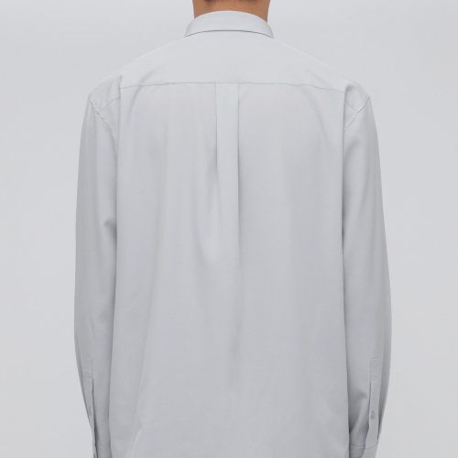 Relax Fit Silky Shirt [Light Grey]