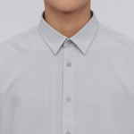 Relax Fit Silky Shirt [Light Grey]