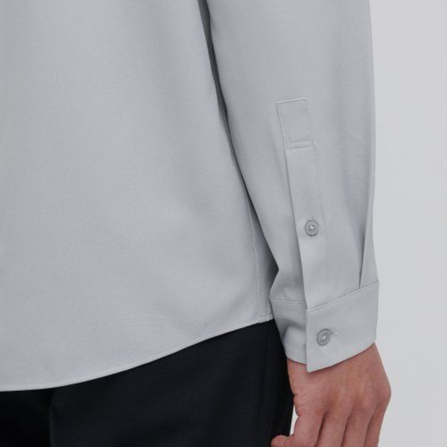 Relax Fit Silky Shirt [Light Grey]