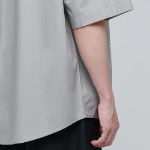 Oversized Poplin Short Sleeve Shirt [Light Warm Grey]