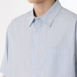 Relaxed Soft Poplin Short Sleeve Shirt [Sky Blue]