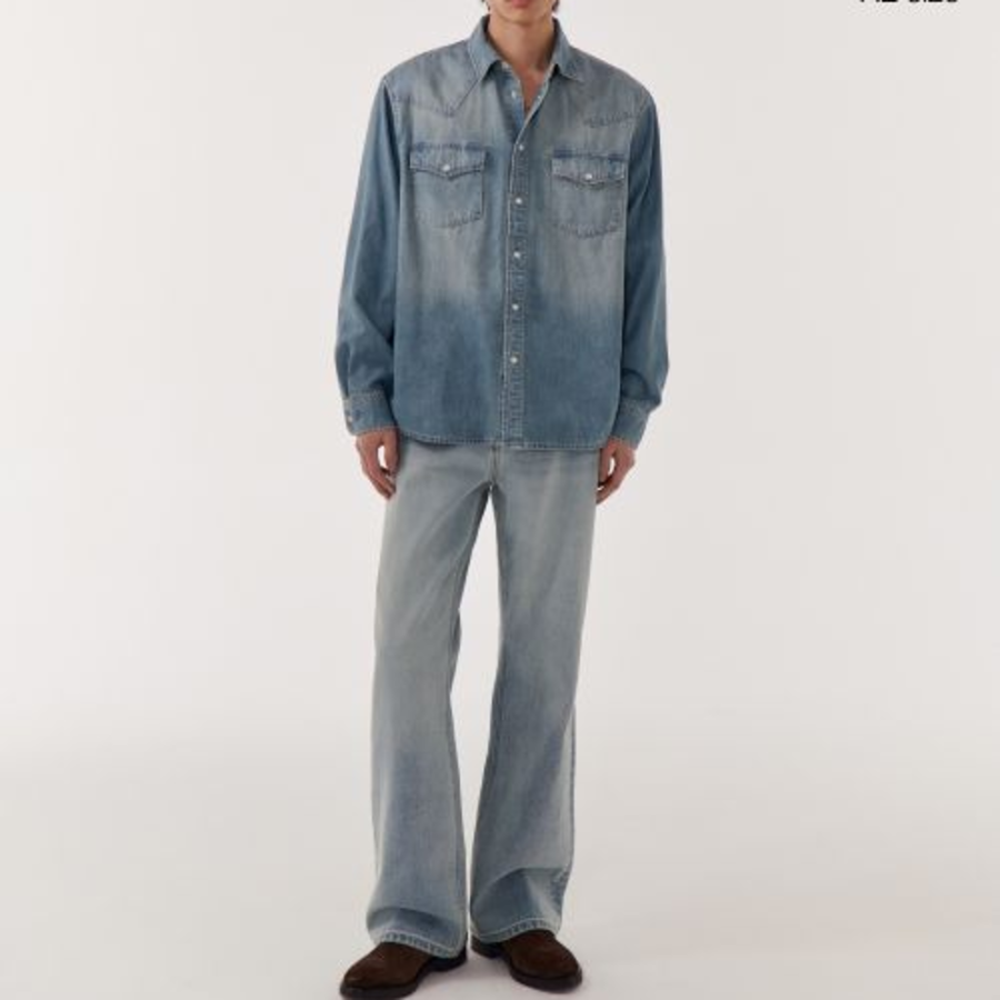 Denim Western Shirt [Light Indigo]