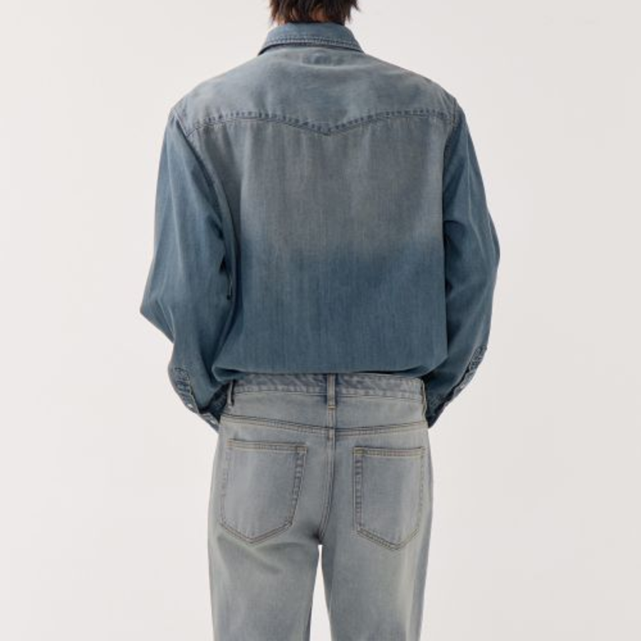 Denim Western Shirt [Light Indigo]