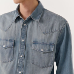 Denim Western Shirt [Light Indigo]