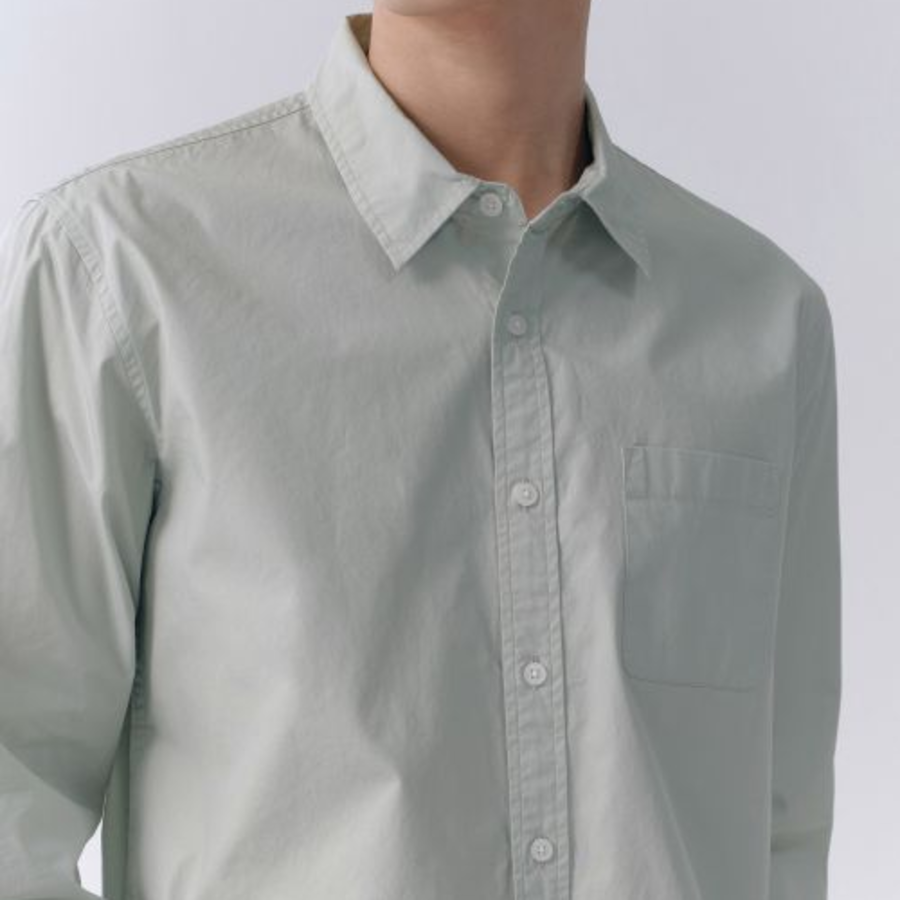 Basic Washed Poplin Shirt [Dusty Mint]