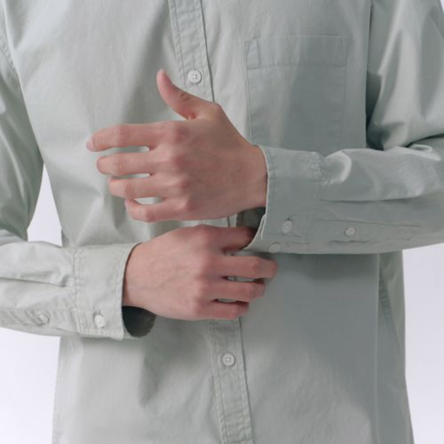 Basic Washed Poplin Shirt [Dusty Mint]