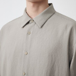 Relaxed Linen Like Shirt [Light Beige]