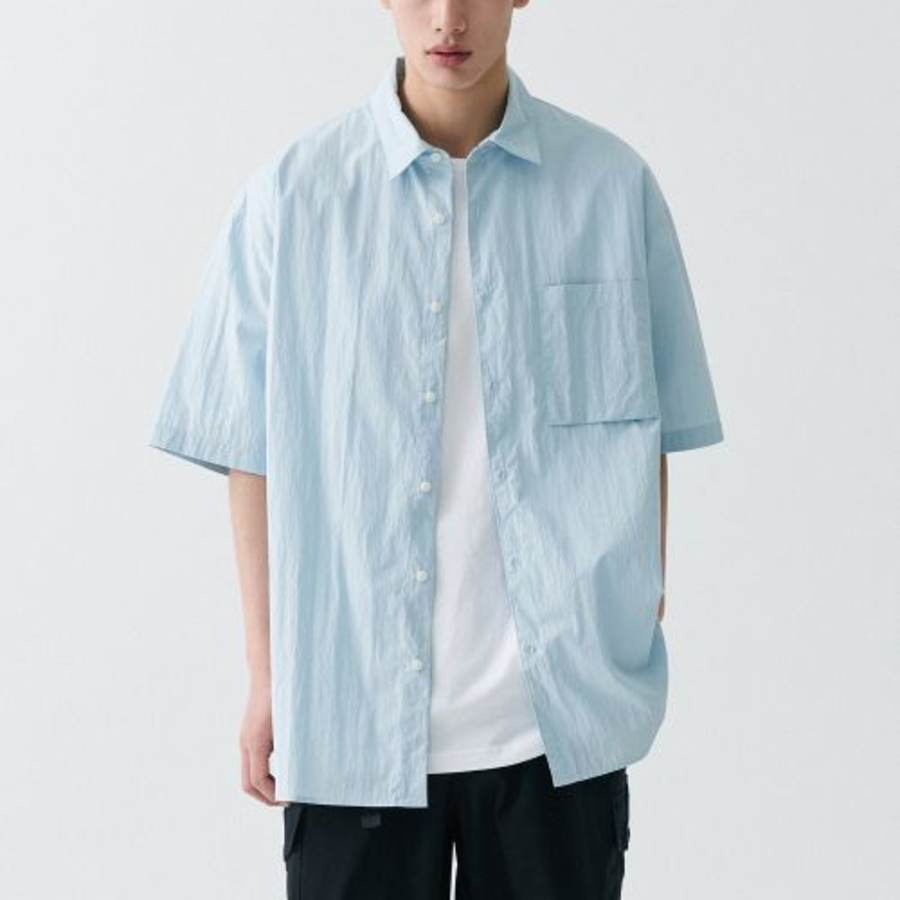 City Leisure CN Oversized Short Sleeve Shirt [Cloudy Blue]