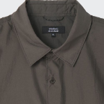 City Leisure Lightweight Nylon Oversized Short Sleeve Shirt [Mud Grey]