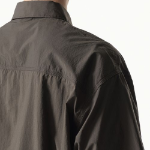 City Leisure Lightweight Nylon Oversized Short Sleeve Shirt [Mud Grey]