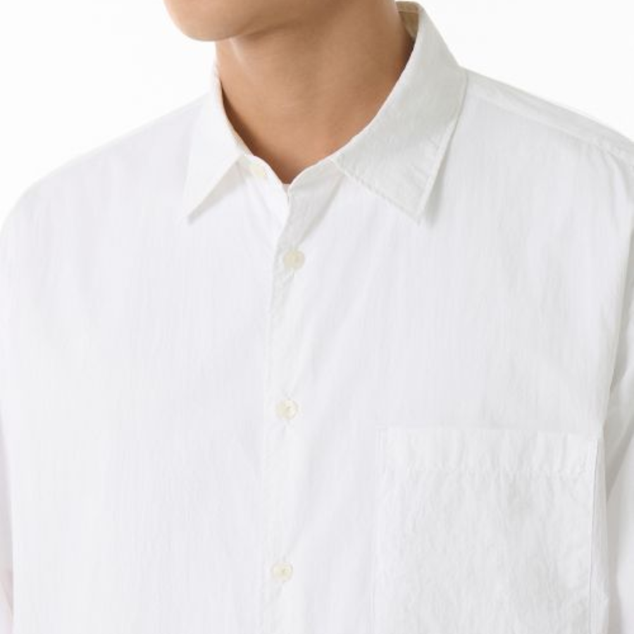 Relaxed Lightweight Nylon Shirt [White]